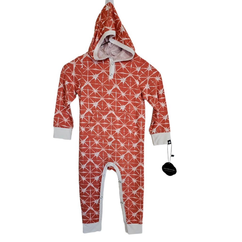 Sweet bamboo hooded pocket romper